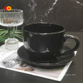 Nordic Ins Style Keramik Schwarzmilch Tee Tassen und Untertassen für Büro